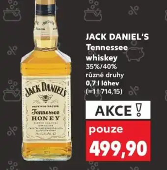 Kaufland JACK DANIEL'S Tennessee whiskey 35%/40% nabídka
