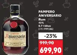 Kaufland PAMPERO ANIVERSARIO Rum 40% nabídka