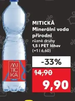 Kaufland MITICKÁ Minerální voda přírodní nabídka