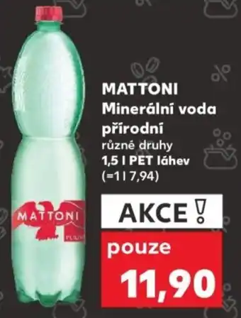 Kaufland MATTONI Minerální voda přírodní nabídka
