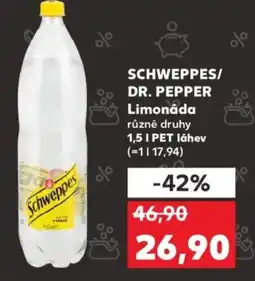 Kaufland SCHWEPPES/ DR. PEPPER Limonáda nabídka