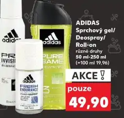 Kaufland ADIDAS Sprchový gel/ Deospray/ Roll-on nabídka
