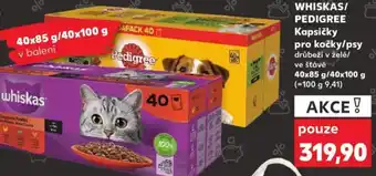 Kaufland WHISKAS/ PEDIGREE Kapsičky pro kočky/psy nabídka