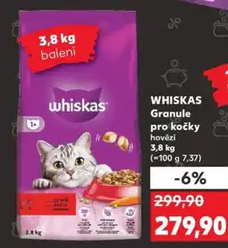 Kaufland WHISKAS Granule pro kočky hovězí nabídka