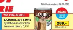 Ráj drogerie LAZUROL 3v1 S1045 syntetická multifunkční lazura na dřevo, 0,75 l nabídka