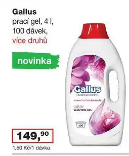 Ráj drogerie Gallus prací gel, 4l, 100 dávek, více druhů nabídka