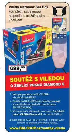 Ráj drogerie Vileda Ultramax Set Box kompletní sada mopu na podlahu se ždímacím kbelíkem nabídka