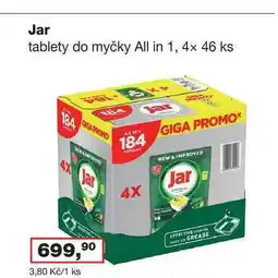 Ráj drogerie Jar tablety do myčky All in 1, 4x 46 ks, 184 ks nabídka