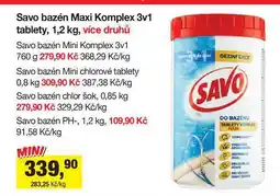 Šlak Savo bazén Maxi Komplex 3v1 tablety, 1,2 kg, více druhů nabídka
