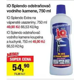 Šlak iO Splendo odstraňovač vodního kamene, 750 ml nabídka
