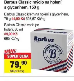 Šlak Barbus Classic pěnivý krém na holení s glycerinem 75g nabídka