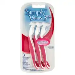 Ráj drogerie Gillette Simply Venus 3 plus dámské pohotové holítko s lubrikačním páskem 3 ks nabídka
