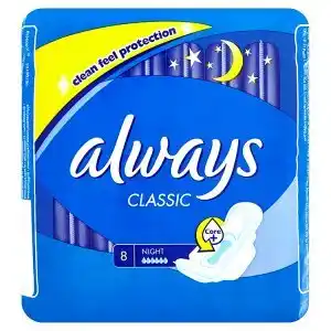 Ráj drogerie Always Classic Night hygienické vložky 8 ks nabídka