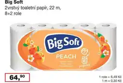 Ráj drogerie Big Soft 2vrstvý toaletní papír, 22 m, 8+2 role nabídka
