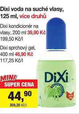 Šlak Dixi voda na suché vlasy, 125 ml, více druhů nabídka