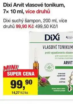 Šlak Dixi Arvit vlasové tonikum, 7x 10 ml, více druhů nabídka