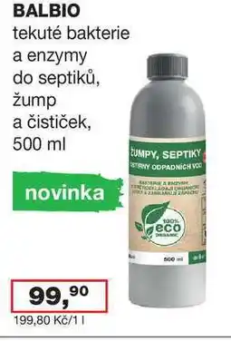 Ráj drogerie BALBIO tekuté bakterie a enzymy do septiků, žump a čističek, 500 ml nabídka