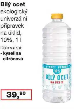 Ráj drogerie Bílý ocet ekologický univerzální přípravek na úklid, 10%, 1l nabídka