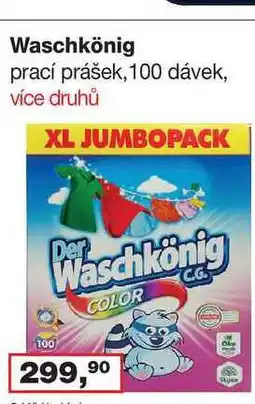 Ráj drogerie Waschkönig prací prášek, 100 dávek, více druhů nabídka