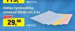 Šlak Vektex rychloutěrka universal 32x38 cm, 5 ks nabídka