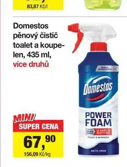 Šlak Domestos pěnový čistič toalet a koupelen, 435 ml, více druhů nabídka