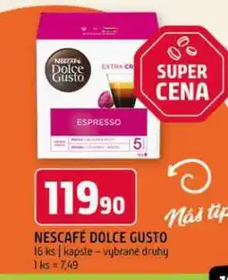 Terno Nescafé dolce gusto 16ks vybrané druhy nabídka