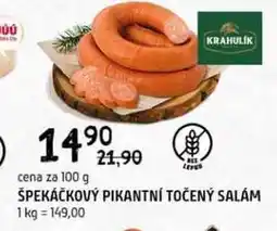 Terno Špekáčkový pikantní točený salám 100 g nabídka