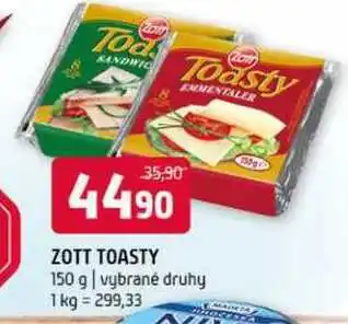 Terno Zott toasty 150 g vybrané druhy nabídka