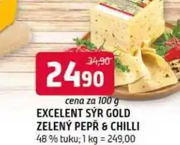 Terno Excelent sýr gold zelený pepř chilli 48% 100g nabídka