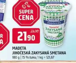 Terno Madeta jihočeská zakysaná smetana 180 g 15% tuku nabídka