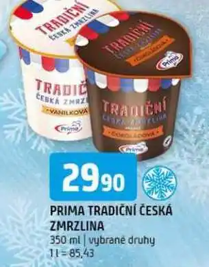 Terno Prima tradiční česká zmrzlina 350ml vybrané druhy nabídka