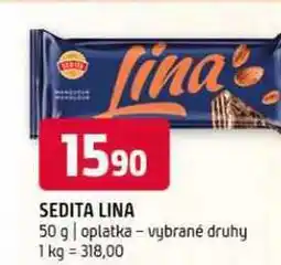 Terno Sedita lina 50 g oplatka vybrané druhy nabídka