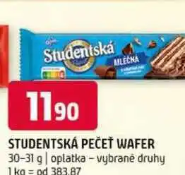 Terno Studentská pečet waffr 30-31 g oplatka vybrané druhy nabídka