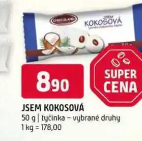 Terno Jsem kokosová 50 g tyčinka-vybrané druhy nabídka