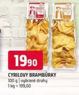 Terno Cyrilovy brambůrky 100 g vybrané druhy nabídka