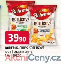 Terno Bohemia Kotlíkové chips 100g, vybrané druhy nabídka