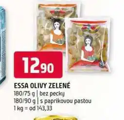 Terno Essa olivy zelené 180/75 g bez pecky 180/90 g s paprikovou pastou nabídka