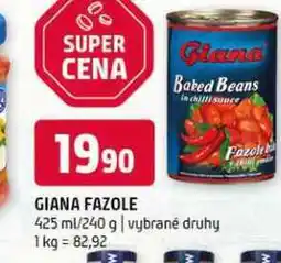 Terno Giana fazole 425 ml/240 g vybrané druhy nabídka