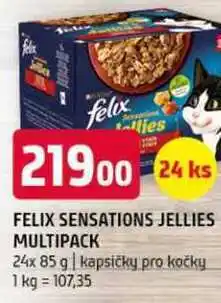 Terno felix sensations jellies multipack 24x 85 g kapsičky pro kočky nabídka
