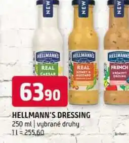 Terno Hellmann's dressing 250 ml, vybrané druhy nabídka