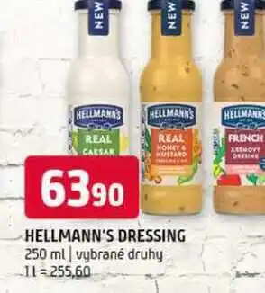 Terno Hellmann's dressing 250 ml, vybrané druhy nabídka