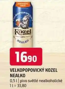 Terno Velkopopovický Kozel, světlé výčepní pivo 0.5l nabídka