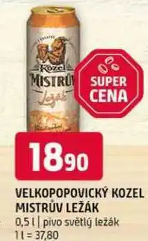 Terno Velkopopovický Kozel Mistrův ležák 0,5l nabídka