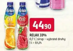 Terno Relax 33% 0,7l sirup-vybrané druhy nabídka