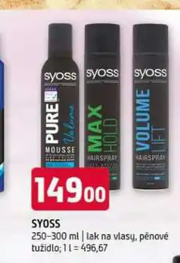 Terno Syoss 250-300 ml lak na vlasy, pěnové tužidlo nabídka