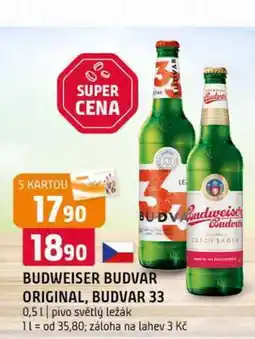 Terno Budweiser Budvar B:Original 33 0,5l nabídka