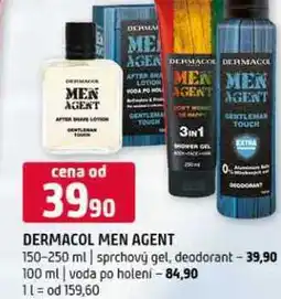 Terno Dermacol men agent 150-250 ml sprchový gel, deodorant 100 ml voda po holení nabídka