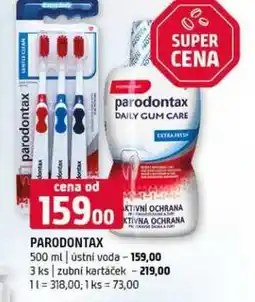 Terno Parodontax 500 ml ústní voda 3 ks zubní kartáček nabídka