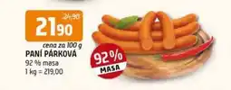 Terno Paní párková 92% masa nabídka