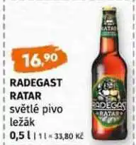 Terno Radegast patron 12 pivo světlý ležák 0,5l nabídka